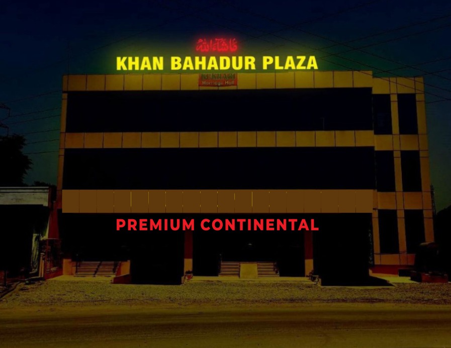 Premium Continental Hall illuminated at night