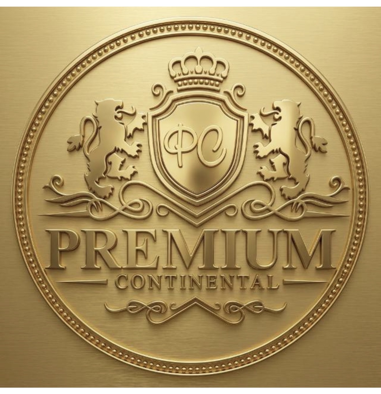 Premium Continental gold crest logo